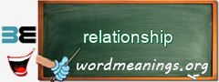 WordMeaning blackboard for relationship